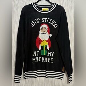 Tipsy Elves Black Santa Crewneck Sweater